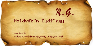 Moldván György névjegykártya